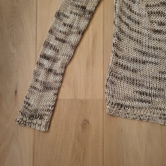 Chevron stitch loose knit sweater scoop neck - Picture 3 of 7